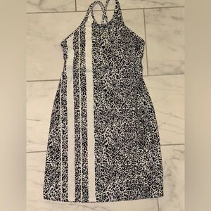 Athleta leopard active swim dress 34D/DD